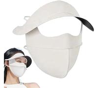 Maschera per protezione solare integrale in seta di ghiaccio, maschera per il viso fresca traspirante anti-UV, cappello di protezione solare da donna per ciclismo Protezione solare Sport all'aria aper