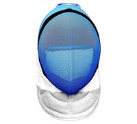 Maschera per recinzione in rete blu, ideale per adulti e bambini, protezione per il viso in acciaio al carbonio 350N, regolabile con protezione per il collo