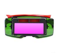 Maschera per saldatura a energia solare resistente agli schizzi con lente auto oscurante e misura regolabile per varie tecniche di saldatura (True Color)