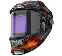 Maschera per saldatura ARCCAPTAIN Oscuramento automatico Casco per saldatura a energia solare a grande schermo 1/1/1/1 con sensore a 4 archi per taglio ad arco TIG MIG
