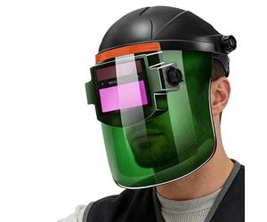 Maschera per Saldatura Autooscurante | Protezione Viso Automatica per Molatura,Casco da saldatura,per cantieri, officine, garage, meccanici, casa, fabbrica, automotive,