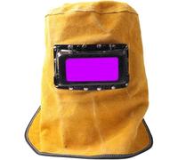 Maschera per Saldatura, Cappuccio per Saldatura, Grembiule per Saldatura in Pelle Caschi per Saldatura Convenienti Filtro Oscurante Automatico Solare Maschera per Saldatore Cappuccio in Pel