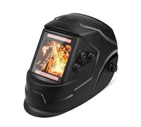 Maschera per Saldatura,Careta Soldar Ampio campo visivo, colori reali, alimentazione solare, intervallo di tonalità regolabile 4/5-9/9-13 e 4 sensori