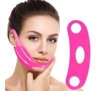 Maschera per sollevamento a V Line, in silicone, per ridurre il doppio mento, modellatore della mascella, nastro elastico riutilizzabile a forma di V per dormire, rassodante e rassodante per la pelle