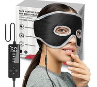 Maschera per sollievo dal seno, con 3 impostazioni di calore, per alleviare il mal di testa, extra large, riscaldata per gli occhi, per la sinusite, terapia per gli occhi secchi, sollievo dal mal di testa