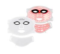 Maschera per terapia a LED, 7 colori, maschera per il viso con telecomando, morbido silicone, bianco terapia ringiovanimento della pelle Anti Acne rimozione delle rughe