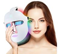 Maschera per terapia con luce rossa a LED, dispositivo per terapia con luce a fotoni infrarossi per il trattamento dell'acne, rassodamento della pelle, anti-età, levigazione di rughe e linee sottili
