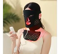 Maschera per terapia con luce rossa ricaricabile Hello Face per maschera LED a infrarossi per viso e collo Dispositivo per la cura della pelle per una pelle luminosa