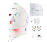 Maschera per terapia della luce a LED Maschera per terapia a luce rossa Maschera per viso a LED 7 colori per viso e collo Dispositivo di bellezza per ringiovanimento Tonificazione della pelle Macchie