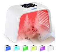 Maschera per terapia della luce del viso a LED, Maschera per il viso a LED in 7 colori con funzione di nebbia Ringiovanimento Della Pelle, Rassodamento E Schiarimento, Attenuazione Delle Rughe