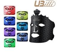 Maschera per terapia della luce rossa a 7 colori Maschera per il viso a LED in silicone Cura della pelle a casa con cuscino di protezione per gli occhi per rughe antietà