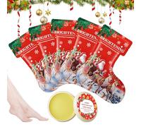 Maschera Piedi Esfoliante, Maschera Piedi Idratante di Natale, Foot Peel Mask, 5 Pezzi Maschera Piedi+Crema Piedi, Rendendo la Pelle più Liscia, Set Regalo Natale per Famiglia, Gli Amici o Stesso