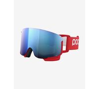 Maschera POC Nexal rosso con lente Clarity Partly Sunny Blue