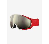 Maschera POC Zonula rosso bianco con lente Clarity Universal Partly Sunny Ivory