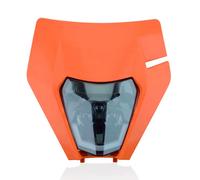 Maschera Porta Faro Full Led Ktm Exc 125 250 300 Excf 350 450 Arancione 17 - 19