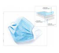Maschera protettiva BLU !!! 3x PEZZI !!!