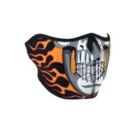 Maschera protettiva da motociclista in neoprene con teschio infuocato Zan headge
