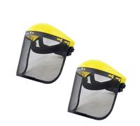 Maschera protettiva for decespugliatore, casco di sicurezza industriale e forestale, protezione for le orecchie, ricambi for decespugliatore, accessori for tosaerba(Face mask(2pcs))