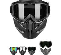 Maschera protettiva integrale rimovibile, anti-appannamento, antivento, resistente agli urti, visiera di sicurezza multifunzionale per saldatura, ciclismo, lavoro all'aperto, protezione (grigio)