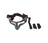 Maschera protettiva per il naso regolabile per giocatori di calcio (fascia nera + rossa)
