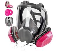 Maschera respiratoria integrale con filtri 60921 e 2097, maschera antigas riutilizzabile per sopravvivenza, nucleare e chimica, per verniciatura a spruzzo, levigatura, resina, polveri sottili, lavori