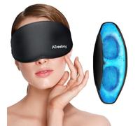 Maschera rinfrescante per gli occhi, per gonfiore, riutilizzabile, per occhiaie, occhi gonfi, allevia emicrania e mal di testa, con gel per la terapia degli occhi, comfort di lunga durata (nero 3D)