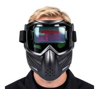 Maschera Saldatrice Oscuramento Automatico Maschera sicurezza smerigliatura | Casco Saldatura Termoisolante Per Industria Edile Officina Garage Meccanici Esterno Casa Fabb