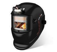 Maschera Saldatura Autoscurante Casco da saldatura auto-oscurante con luce a colori reali for uomo, cappuccio ad energia solare 2 sensori arco, ampia visiera, 4/9-13(HS01-TD)