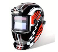 Maschera Saldatura Autoscurante Casco da saldatura auto-oscurante con luce a colori reali for uomo, cappuccio ad energia solare 2 sensori arco, ampia visiera, 4/9-13(HD02-TD)