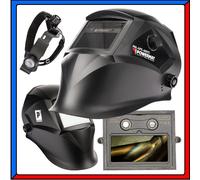 Maschera Saldatura Autoscurente True Color LCD Casco Saldatrice Nera 1/1/1/1
