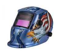 Maschera Saldatura, Casco Saldatura Auto ad energia solare che oscura la maschera elettrica della maschera di saldatura del casco del saldatore del saldatore per la saldatrice(Blue)