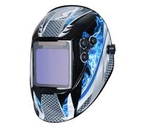 Maschera Saldatura, Maschera per Saldatura Maschera for saldatura 1/1/1/1 Casco for saldatura auto-oscurante 100x97mm Grande visione True Color 4 sensori for saldatrice(UN9k Blue Fire)