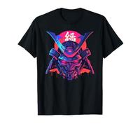 Maschera Samurai Giapponese Shogun Kanji Cyberpunk Warrior Anime Maglietta
