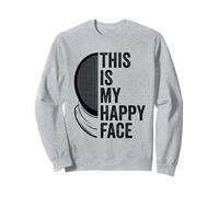 Maschera Scherma Divertente con Scritta This Is My Happy Face e Scherma Epee Felpa
