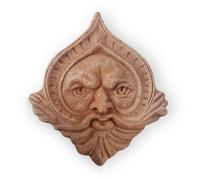 Maschera Scultura in Terracotta Italiana Decorazione da Appendere H 21cm