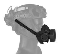 Maschera Semi-Facciale per Casco Tattico Multifunzionale, Maschera Antipolvere con Filtro Sostituibile, Adatta per Attività Tattiche come Fucile a Pressione, Paintball e Altre all'Aperto(Black)