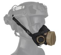 Maschera Semi-Facciale per Casco Tattico Multifunzionale, Maschera Antipolvere con Filtro Sostituibile, Adatta per Attività Tattiche come Fucile a Pressione, Paintball e Altre all'Aperto(Brown)