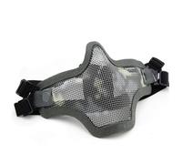 Maschera Semi-Inferiore In Acciaio per Softair, Maschera Tattica con Fibbia per Casco, per Halloween Caccia Mascherata Festa Cosplay(Gray)