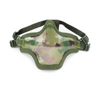 Maschera Semi-Inferiore In Acciaio per Softair, Maschera Tattica con Fibbia per Casco, per Halloween Caccia Mascherata Festa Cosplay(Bright green)