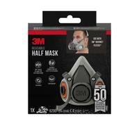 Maschera semifacciale 3M - Filtri non inclusi - Riutilizzabile - Taglia media - Grigio