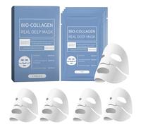 Maschera Set da 4 Pezzi Bio-dance Maschera Viso al Collagene,Maschera Peel-off Idratante,miglioramento dell'elasticità,maschera al collagene durante la notte