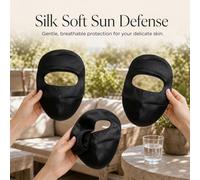 Maschera Seta Gelso Viso Protezione Solare Post Chirurgia Estetica, per esterni
