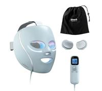 Maschera Shark CryoGlow con raffreddamento del contorno occhi, LED rossi e blu, terapia a luce infrarossa, USB-C, telecomando, custodia, fascette regolabili, Blu ghiaccio FW312EU