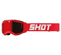 Shot Occhiali motocross Assault 2.0 – Plexiglass iridio – Rosso tinta unita