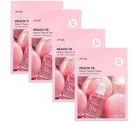 Anua - Peach 70 - Confezione da 4 maschere in tessuto illuminanti al collagene-Nessun colore No Size