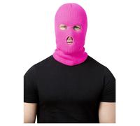 Maschera Ski Balaclava Neon Rosa Accessorio Di Halloween Per Costume Da Ladro