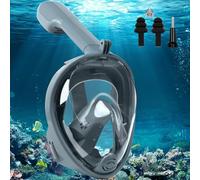 Maschera Snorkeling Adulto Pieno Facciale, 180° HD Visuale Panoramico Maschera Subacquea, Maschera Sub Antiappannamento, Maschera Boccaglio Secco Impermeabile per Donna Uomo