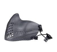 Maschera Softair con Protezione per Il Viso Tiro con Casco Tattico con Fibbia di Montaggio Rapido e Fascia per la Testa(Carbon fiber)