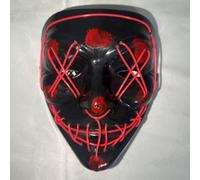 Maschera spaventosa a LED di Halloween, maschere di Halloween, sorriso horror incandescente, cosplay, viso per uomini, donne, bambini, regali anonimi al neon (rosa)