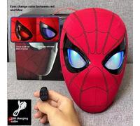 Maschera Spiderman adulti con telecomando elettrico con occhi luminosi